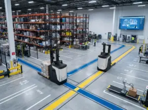 automatisch geleide voertuigen die specifieke routes volgen
